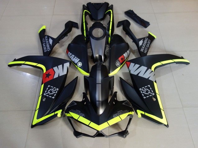 Nero Opaco & Giallo 2015-2018 Yamaha R3 Carene Moto Nero Opaco & Giallo 2015-2018 Yamaha R3 Carene Moto
