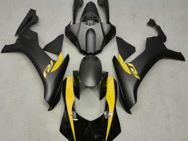 Nero Opaco & Giallo 2015-2019 Yamaha R1 Carene Moto