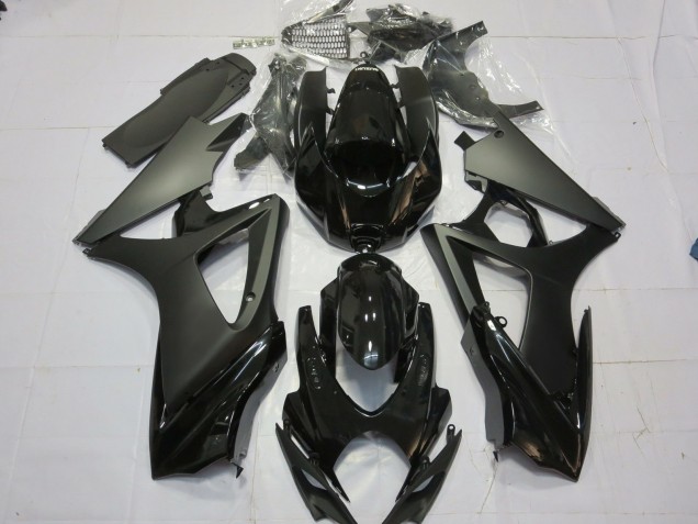 Nero Opaco Nero Lucido 2007-2008 Suzuki GSXR 1000 Carene Moto Nero Opaco Nero Lucido 2007-2008 Suzuki GSXR 1000 Carene Moto