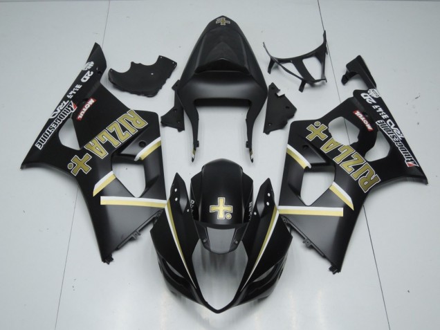 Nero Opaco Rizla 2003-2004 Suzuki GSXR 1000 Carene Moto Nero Opaco Rizla 2003-2004 Suzuki GSXR 1000 Carene Moto