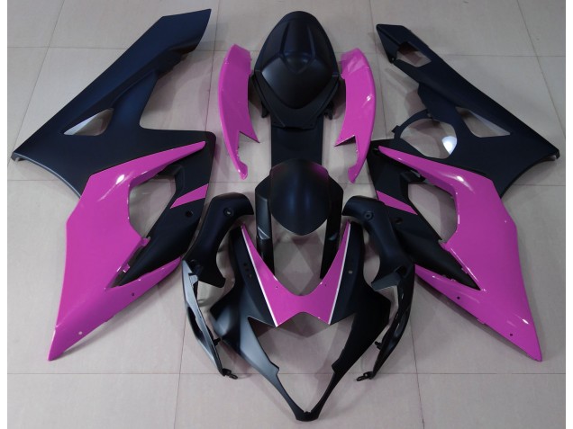 Nero Opaco & Rosa 2005-2006 Suzuki GSXR 1000 Carene Moto Nero Opaco & Rosa 2005-2006 Suzuki GSXR 1000 Carene Moto
