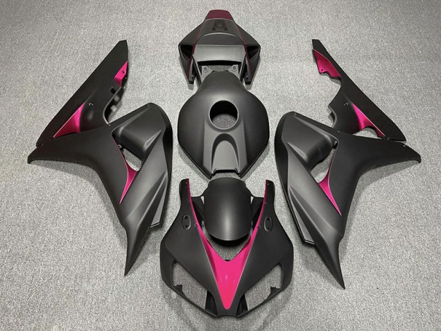 Nero Opaco & Rosa 2006-2007 Honda CBR1000RR Carene Moto Nero Opaco & Rosa 2006-2007 Honda CBR1000RR Carene Moto
