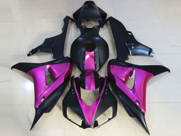 Nero Opaco & Rosa 2006-2007 Honda CBR1000RR Carene Moto Nero Opaco & Rosa 2006-2007 Honda CBR1000RR Carene Moto