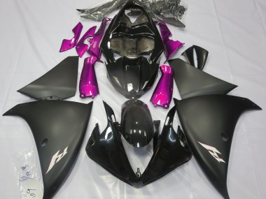 Nero Opaco & Rosa 2009-2011 Yamaha R1 Carene Moto