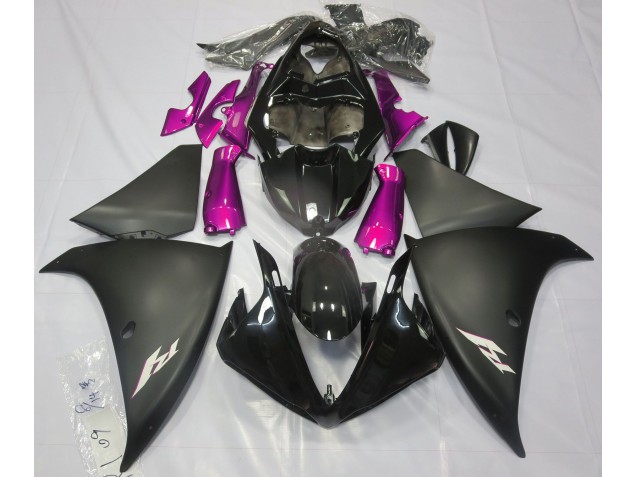 Nero Opaco & Rosa 2009-2011 Yamaha R1 Carene Moto