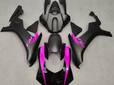 Nero Opaco & Rosa 2015-2019 Yamaha R1 Carene Moto
