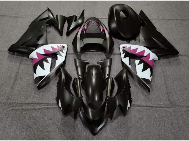 Nero Opaco & Rosa Squalo 2004-2005 Kawasaki ZX10R Carene Moto Nero Opaco & Rosa Squalo 2004-2005 Kawasaki ZX10R Carene Moto