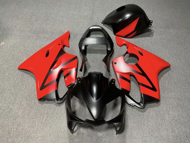 Nero Opaco & Rosso 2001-2003 Honda CBR600 F4i Carene Moto Nero Opaco & Rosso 2001-2003 Honda CBR600 F4i Carene Moto