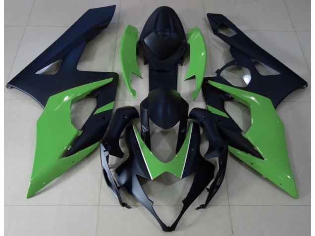 Nero Opaco & Verde 2005-2006 Suzuki GSXR 1000 Carene Moto Nero Opaco & Verde 2005-2006 Suzuki GSXR 1000 Carene Moto