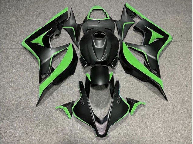 Nero Opaco & Verde 2007-2008 Honda CBR600RR Carene Moto Nero Opaco & Verde 2007-2008 Honda CBR600RR Carene Moto