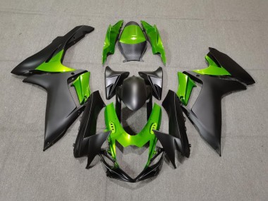 Nero Opaco & Verde 2011-2024 Suzuki GSXR 600-750 Carene Moto