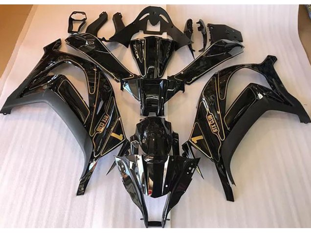 Nero & Oro 2016-2019 Kawasaki ZX10R Carene Moto Nero & Oro 2016-2019 Kawasaki ZX10R Carene Moto