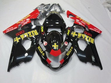 Nero Rizla 2004-2005 Suzuki GSXR 600-750 Carene Moto