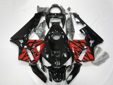 Nero & Rosso Tribale 2005-2006 Honda CBR600RR Carene Moto