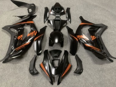 Nero Satinato & Arancione 2016-2019 Kawasaki ZX10R Carene Moto