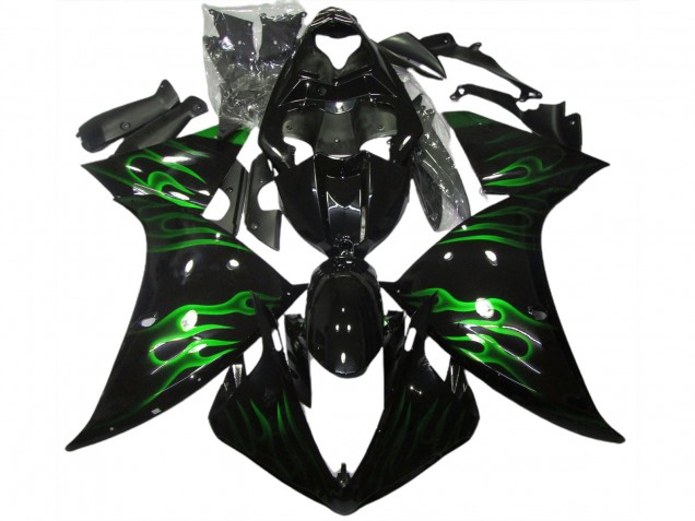 Nero & Verde Fiamma 2009-2011 Yamaha R1 Carene Moto Nero & Verde Fiamma 2009-2011 Yamaha R1 Carene Moto
