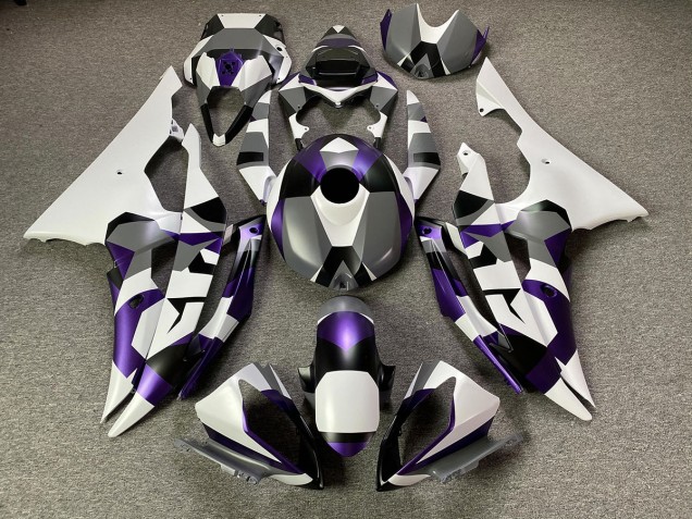 Neve Viola Mistica Camo 2008-2016 Yamaha R6 Carene Moto Neve Viola Mistica Camo 2008-2016 Yamaha R6 Carene Moto