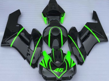 Noir Brillant Et Vert Haute Visibilité 2004-2005 Honda CBR1000RR Carene Moto