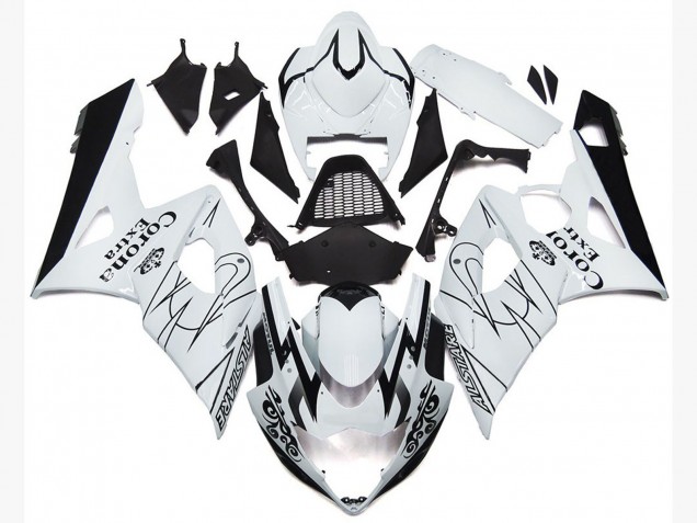 OEM Bianco Corona Stile 2005-2006 Suzuki GSXR 1000 Carene Moto OEM Bianco Corona Stile 2005-2006 Suzuki GSXR 1000 Carene Moto