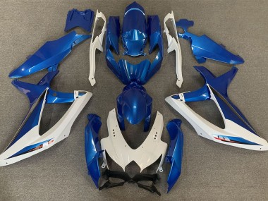 OEM Stile Blu & Bianco 2008-2010 Suzuki GSXR 600-750 Carene Moto