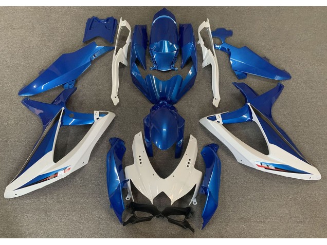 OEM Stile Blu & Bianco 2008-2010 Suzuki GSXR 600-750 Carene Moto OEM Stile Blu & Bianco 2008-2010 Suzuki GSXR 600-750 Carene Moto