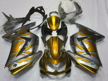 Oro & Argento Fiamma 2008-2012 Kawasaki Ninja 250 Carene Moto