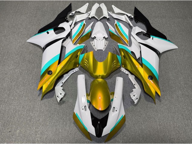Oro & Azzurro Lucido 2017-2021 Yamaha R6 Carene Moto Oro & Azzurro Lucido 2017-2021 Yamaha R6 Carene Moto