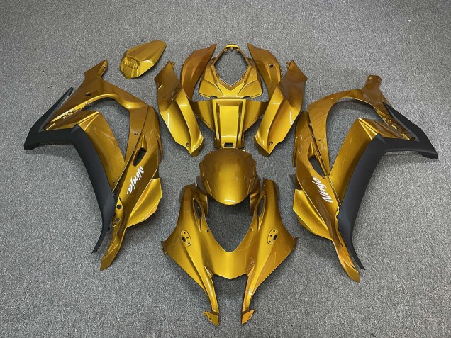 Oro Con Ninja White 2016-2019 Kawasaki ZX10R Carene Moto Oro Con Ninja White 2016-2019 Kawasaki ZX10R Carene Moto