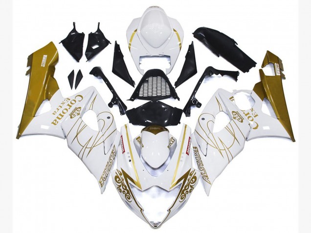 Oro Lucido Corona Personalizzato 2005-2006 Suzuki GSXR 1000 Carene Moto Oro Lucido Corona Personalizzato 2005-2006 Suzuki GSXR 1000 Carene Moto