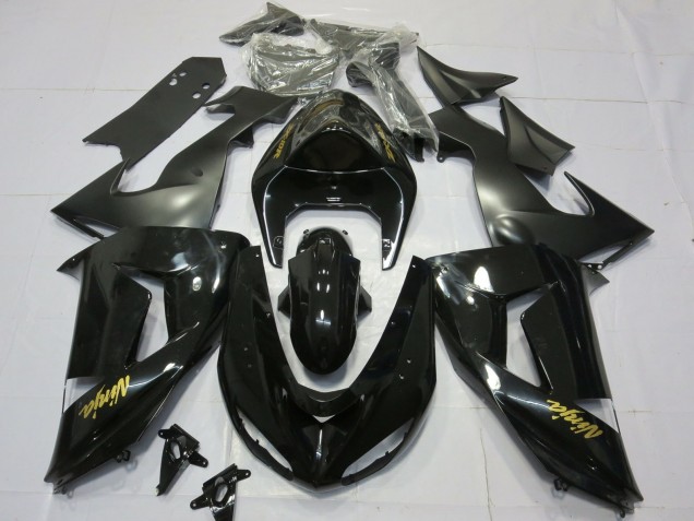 Oro Nero Lucido 2006-2007 Kawasaki ZX10R Carene Moto Oro Nero Lucido 2006-2007 Kawasaki ZX10R Carene Moto