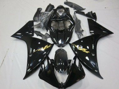Oro Nero Lucido 2009-2011 Yamaha R1 Carene Moto