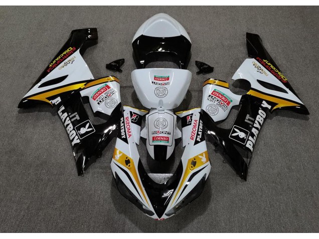 Oro Playboy 2005-2006 Kawasaki ZX6R Carene Moto Oro Playboy 2005-2006 Kawasaki ZX6R Carene Moto