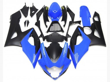 Parti Inferiori Blu Lucido & Nero Opaco 2005-2006 Suzuki GSXR 1000 Carene Moto