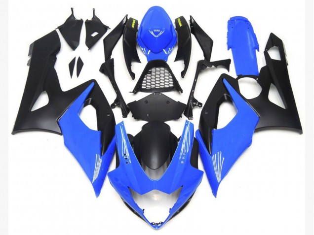 Parti Inferiori Blu Lucido & Nero Opaco 2005-2006 Suzuki GSXR 1000 Carene Moto Parti Inferiori Blu Lucido & Nero Opaco 2005-2006 Suzuki GSXR 1000 Carene Moto