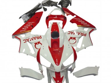 Personalizzato Bianco & Rosso 2005-2006 Honda CBR600RR Carene Moto