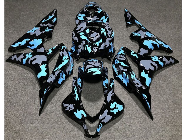Personalizzato Camo Blu 2007-2008 Honda CBR600RR Carene Moto Personalizzato Camo Blu 2007-2008 Honda CBR600RR Carene Moto