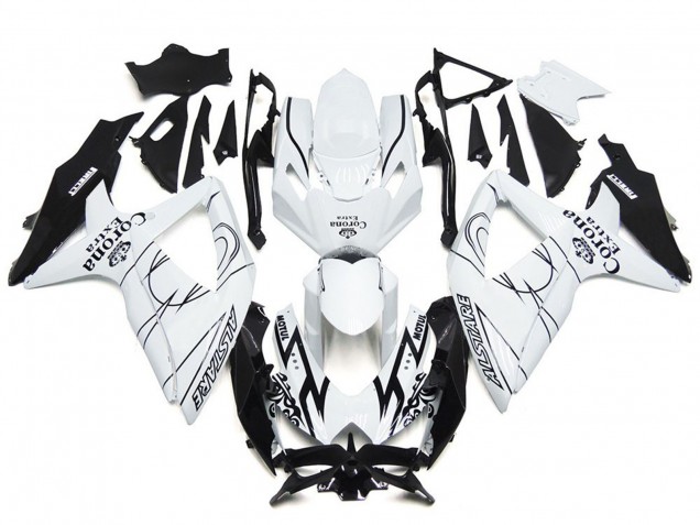 Personalizzato Corona Speciale Con Il Bianco 2008-2010 Suzuki GSXR 600-750 Carene Moto Personalizzato Corona Speciale Con Il Bianco 2008-2010 Suzuki GSXR 600-750 Carene Moto