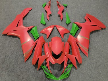 Pompelmo Opaco Rosso & Verde 2011-2024 Suzuki GSXR 600-750 Carene Moto