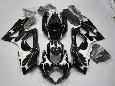 Progettazione In Bianco & Nero 2008-2010 Suzuki GSXR 600-750 Carene Moto