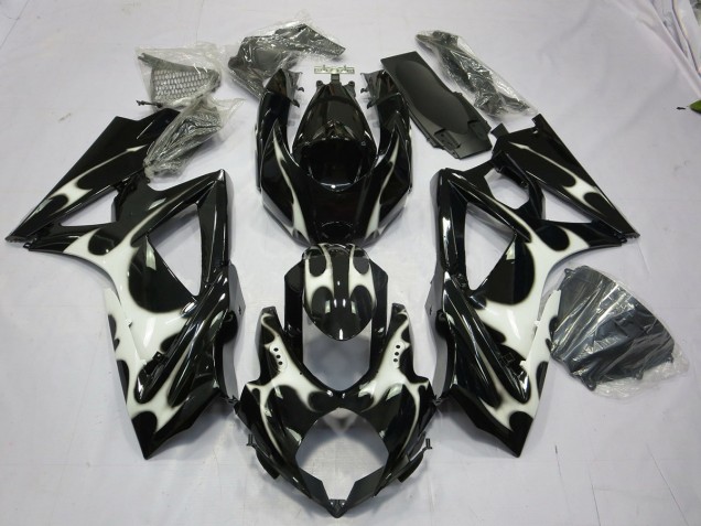 Progettazione In Bianco & Nero 2008-2010 Suzuki GSXR 600-750 Carene Moto