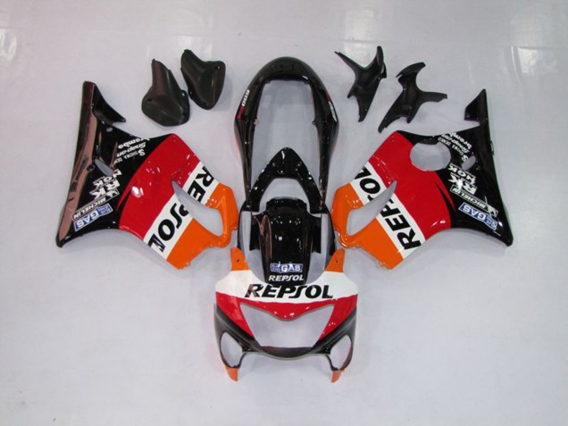 Repsol Rosso Arancione & Nero 1999-2000 Honda CBR600 F4 Carene Moto Repsol Rosso Arancione & Nero 1999-2000 Honda CBR600 F4 Carene Moto