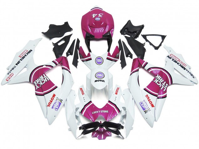 Rosa 34 Lucky Strike 2008-2010 Suzuki GSXR 600-750 Carene Moto Rosa 34 Lucky Strike 2008-2010 Suzuki GSXR 600-750 Carene Moto