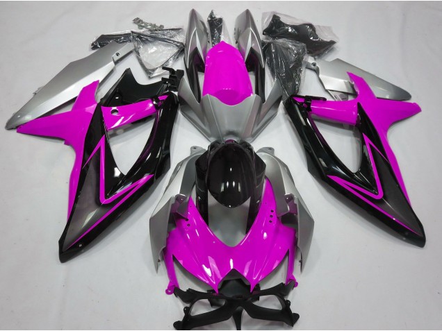 Rosa & Argento 2008-2010 Suzuki GSXR 600-750 Carene Moto Rosa & Argento 2008-2010 Suzuki GSXR 600-750 Carene Moto