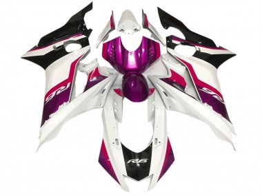 Rosa & Bianco Lucido 2017-2021 Yamaha R6 Carene Moto