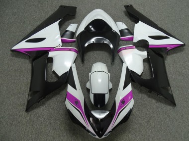Rosa Bianco & Nero 2005-2006 Kawasaki ZX6R Carene Moto