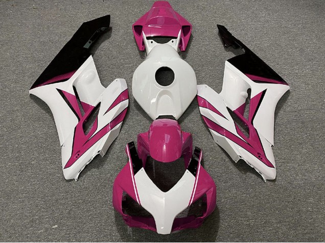 Rosa Bianco & Nero Lucido 2004-2005 Honda CBR1000RR Carene Moto Rosa Bianco & Nero Lucido 2004-2005 Honda CBR1000RR Carene Moto