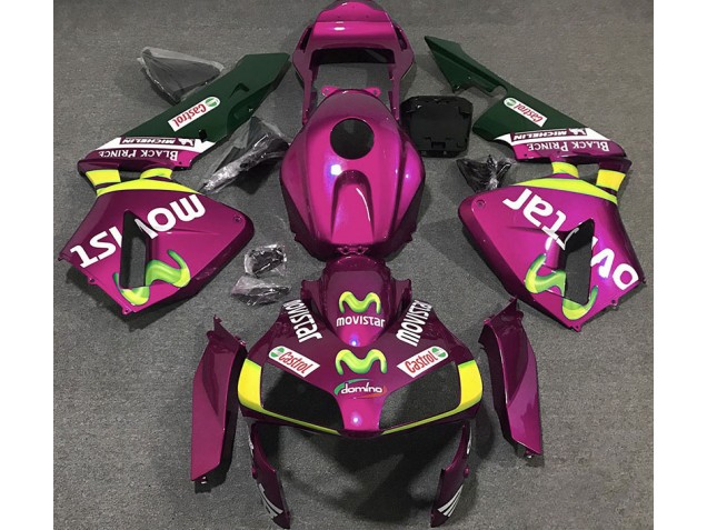 Rosa Caldo Movistar 2003-2004 Honda CBR600RR Carene Moto Rosa Caldo Movistar 2003-2004 Honda CBR600RR Carene Moto