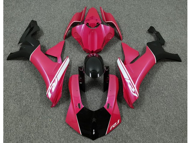 Rosa Caldo & Nero 2015-2019 Yamaha R1 Carene Moto Rosa Caldo & Nero 2015-2019 Yamaha R1 Carene Moto
