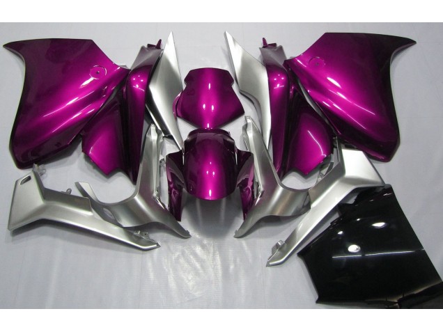 Rosa Intenso & Argento 2010-2013 Honda VFR1200 Carene Moto Rosa Intenso & Argento 2010-2013 Honda VFR1200 Carene Moto