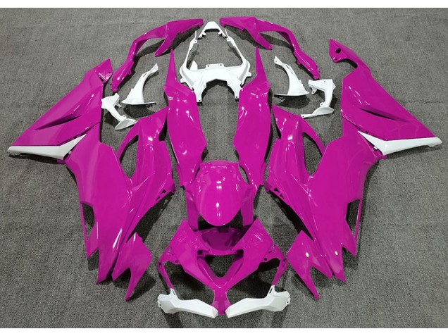 Rosa Lucido & Bianco 2019-2023 Kawasaki ZX6R Carene Moto Rosa Lucido & Bianco 2019-2023 Kawasaki ZX6R Carene Moto